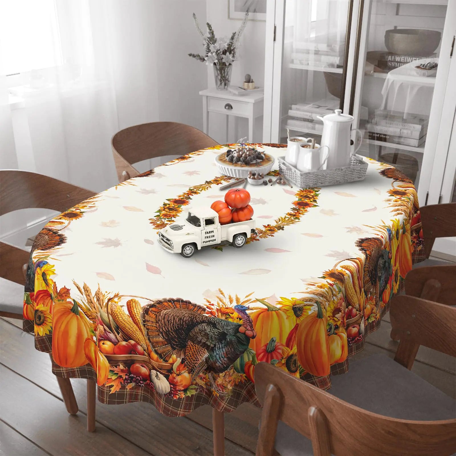 Thanksgiving Tablecloth Fall Tablecloth